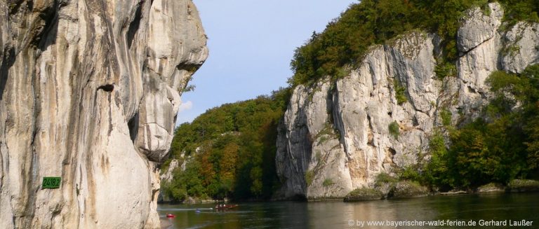 Wild romantischer Donaudurchbruch im Altmühltal Top Attraktion bei Kelheim und Weltenburg