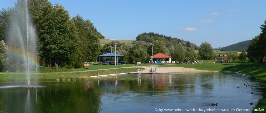 Freizeitangebote in Arrach der Seepark mit Badeweiher