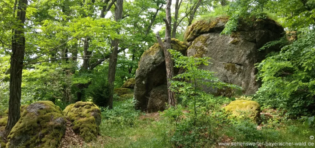 Wandern zum Granitfelsen Hoher Stein Kürn