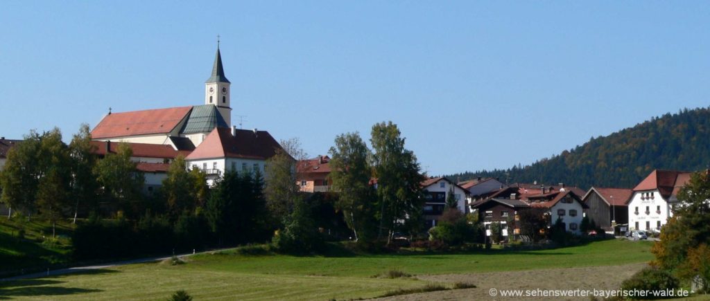 Sehenswürdigkeiten in Bischofsmais Dorfansicht Sehenswürdigkeiten in Bischofsmais Ausflugsziele Kirche & Dorfansicht