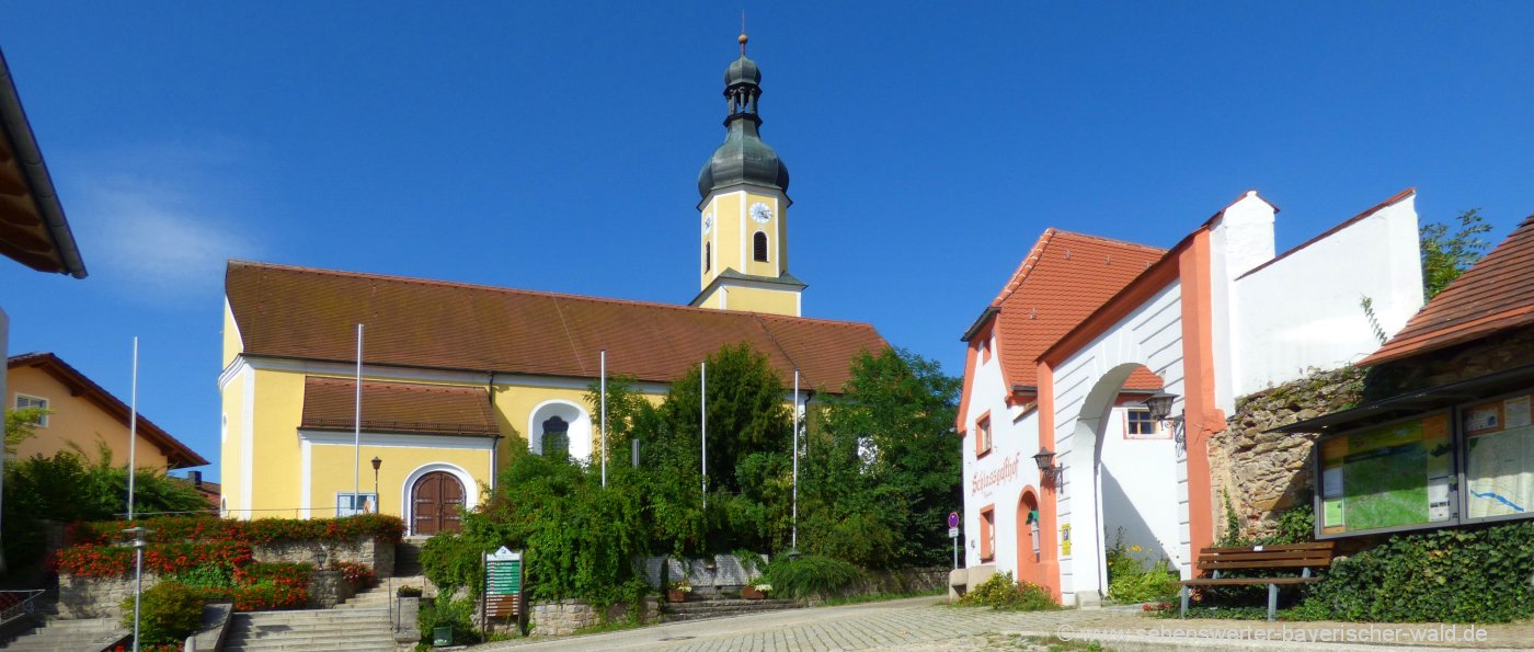 blaibach-sehenswürdigkeiten-cham-ausflugsziele-kirche-schloss