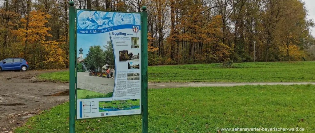 Infotafel am Vogelkundeweg bei Bad Füssing Vogelkundeweg in Egglfing am Inn Fluss