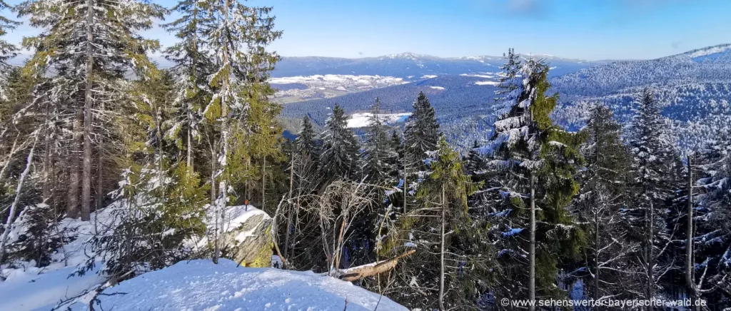 Aussichtspunkt Ecker-Riegel Bayerischer Wald Wanderung zum neuen versteckten Glas Kreuz am Ecker Riegel Bayerischer Wald