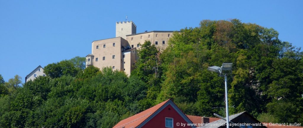 Burg Falkenstein in der Oberpfalz Schlosspark und Ritterburg in Bayern