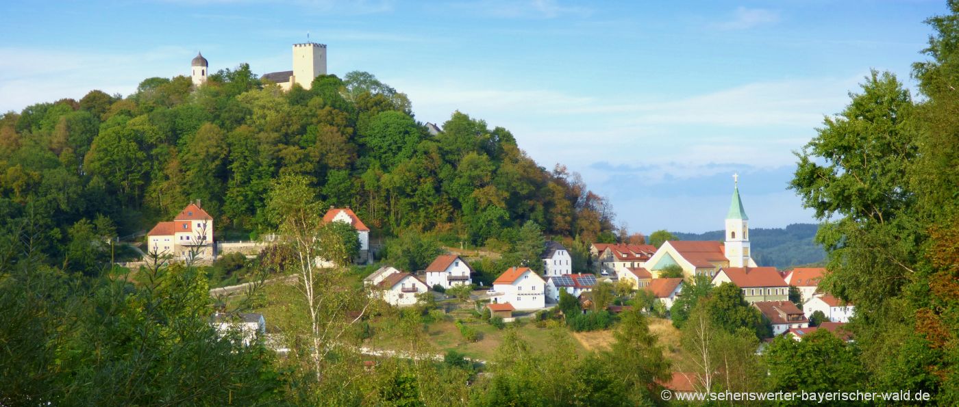 Ausflugsziele in Falkenstein Sehenswürdigkeiten Unterkünfte Burg Kirche