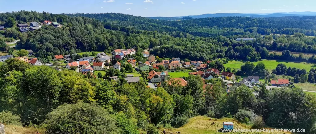 Burgruine Aussichtspunkt Flossenbürg in der Oberpfalz nähe Tschechien