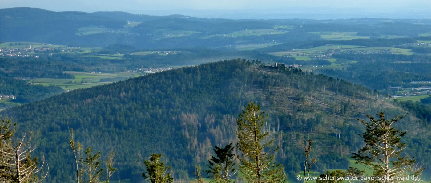 Ausblick vom Aussichtsturm Oberfrauenwald bei Waldkirchen Ausblick vom Aussichtsturm Oberfrauenwald bei Waldkirchen