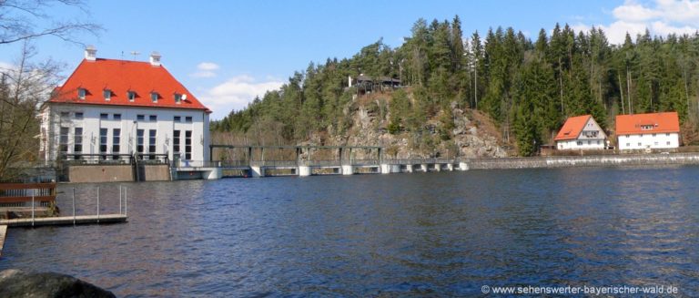 Viechtach Höllensteinsee Kraftwerk Stausee Bayerischer Wald