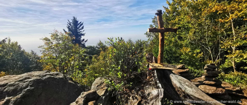 Wanderung ab Kalteck zum Hirschenstein vorbei am Rauhen Kulm Berg Gipfel