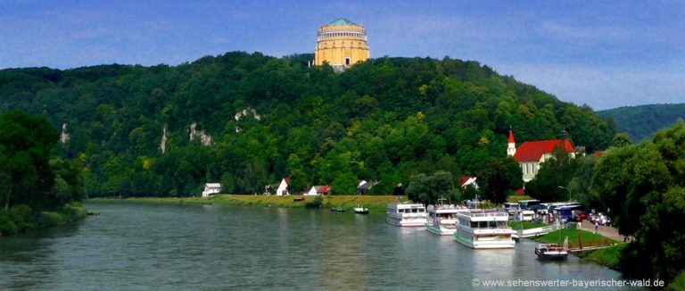Kelheim Befreiungshalle Altmühltal Ausflugsziele Fluss Donau Schifffahrt