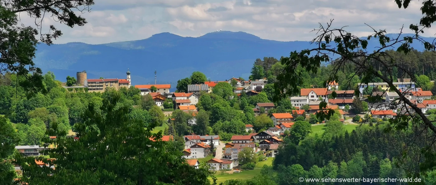 Sehenswürdigkeiten in Kollnburg Ferienort Ansicht Bayerischer Wald Berge
