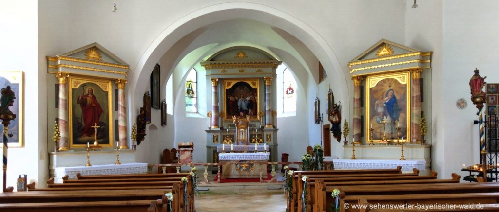 Lamberg Wallfahrtskirche der Hl. Walburga Ausflugsziel bei Chamerau