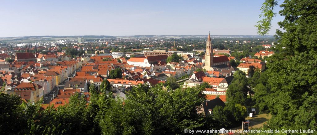 Aussichtspunkt Landshut Altstadt Aussichtsplattform der Burg Trausnitz Parken