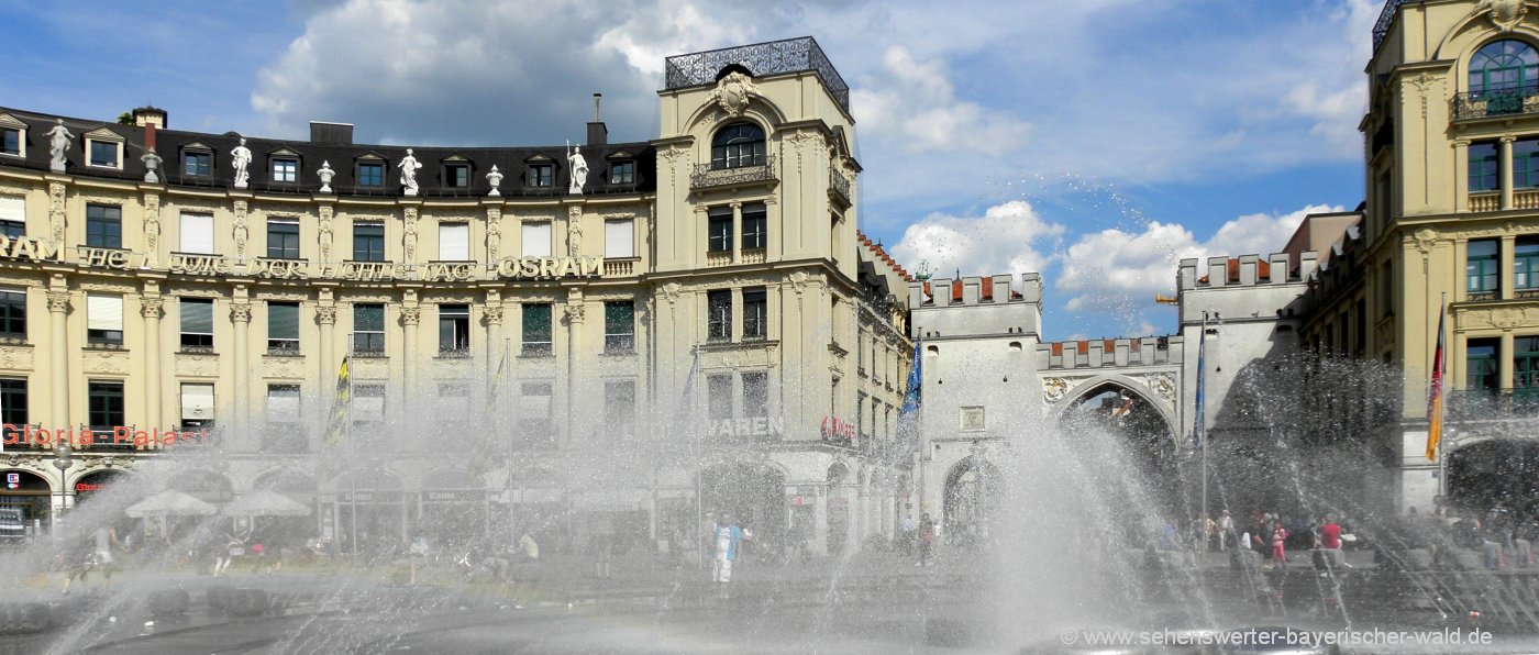 Highlights in München Sehenswürdigkeiten Innenstadt Wahrzeichen Stachus Karlsplatz