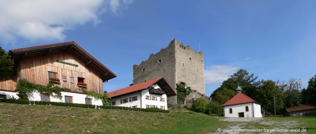 Neunußberg Burgruine bei Viechtach Landkreis Regen Aussichtspunkt