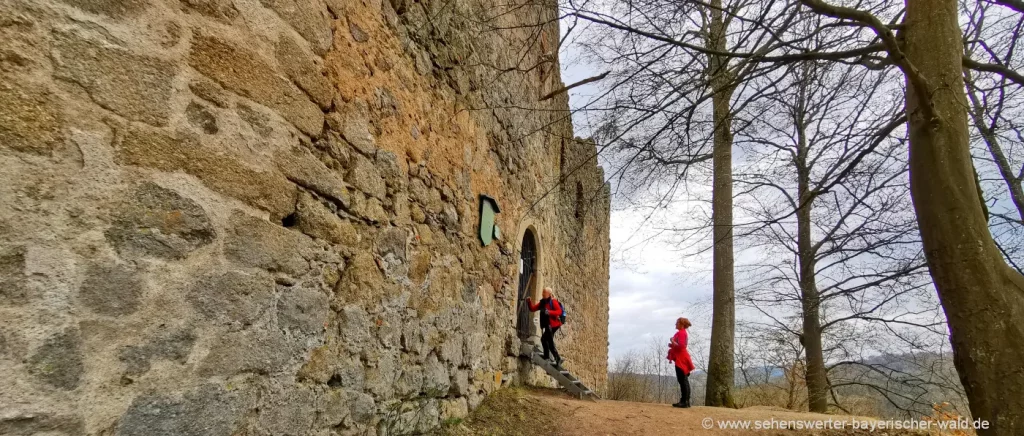 Burg Stockenfels Marienthal bei Nittenau Parken & Wandern am Regen