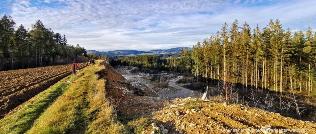 Steinbruch Wanderung am Nothelfersteig bei Patersdorf