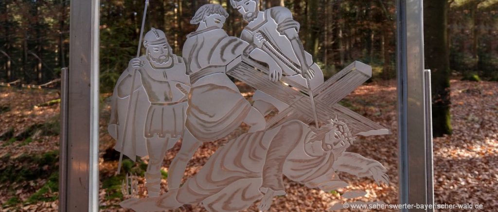 Gläserner Kreuzweg ab Rabenstein - echt Sehenswert! Rabenstein Rundweg gläserner Kreuzweg zum Hennenkobel bei Zwiesel