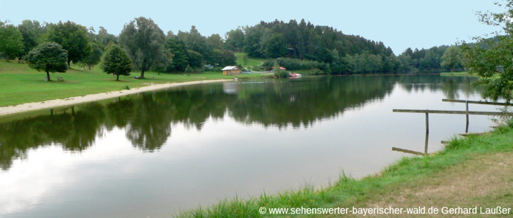 Rannasee Rundwanderweg in Wegscheid im Landkreis Passau Badesee im Landkreis Passau Rundweg am Rannasee in Wegscheid