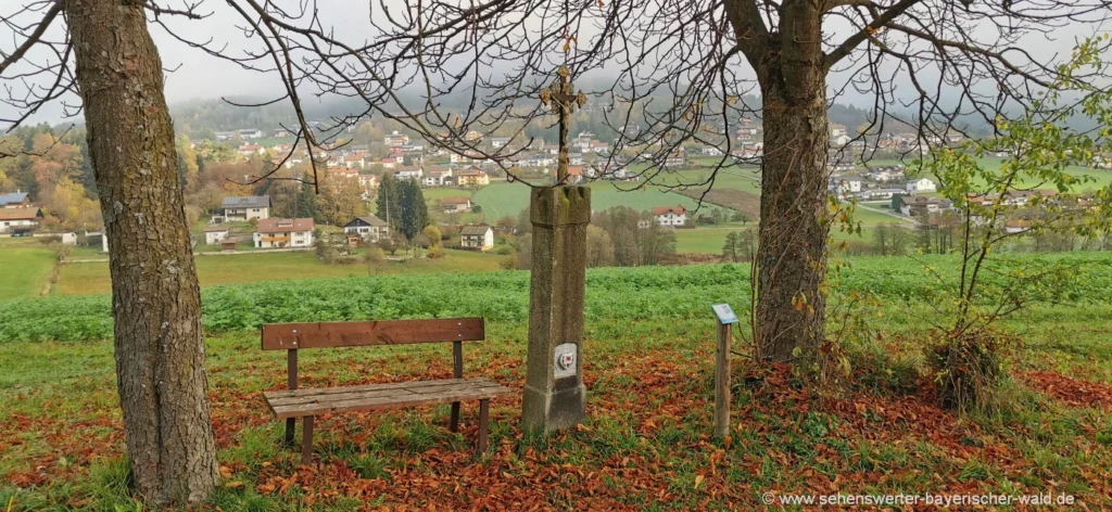 Rimbach Ri09 Kapellenweg Kreuze und Kapellen Wegkreuz Marterl am Rundwanderweg Rimbach Ri09 Kapellenweg