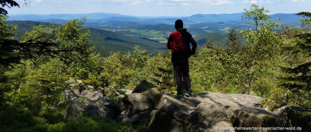 Wanderung zur Käsplatte Hinterwies Sankt Englmar Aussichtspunkt in Niederbayern