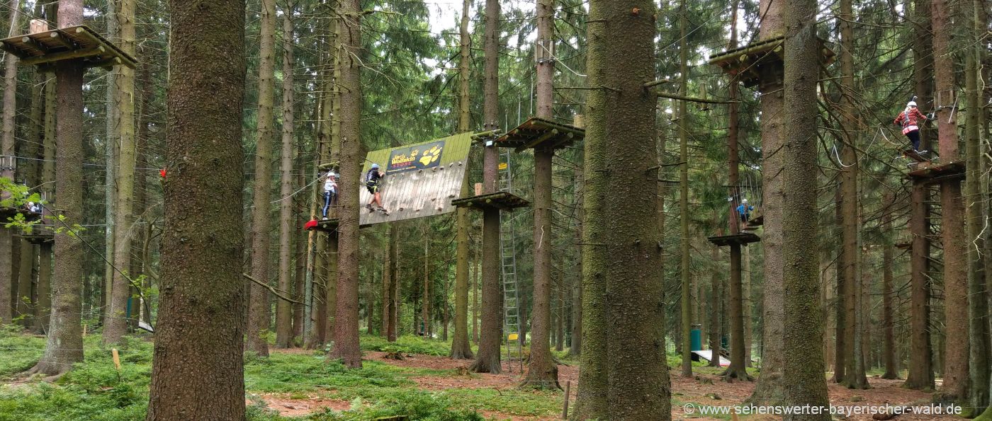 Erlebnis Firmenevent und Teambuilding im Kletterpark in Sankt Englmar Firmenevent und Teambuilding im Hochseilpark in Niederbayern