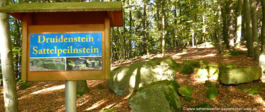 Wanderng Druidensteine in Sattelpeilnstein Keltensteine bei Traitsching