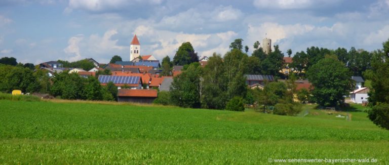 treffelstein-ausflugsziele-oberpfalz-ort-burgturm-kirchturm