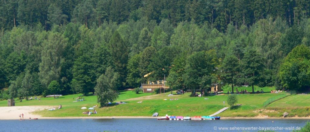Perlsee bei Waldmünchen Ausflugsziel zum Baden in der Oberpfalz