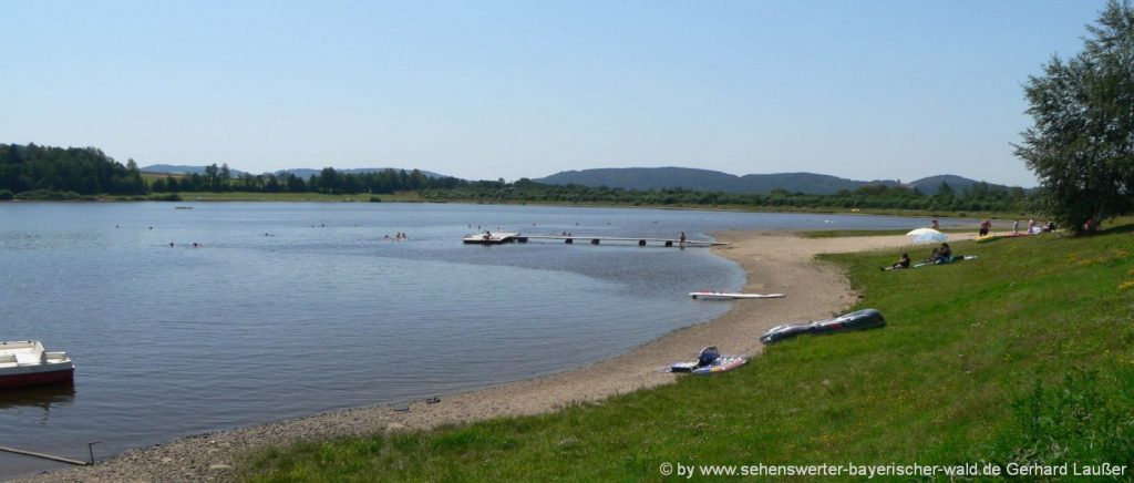 Ausflugsziele in Waldmünchen Perlsee Badesee & Badestrand Oberpfalz