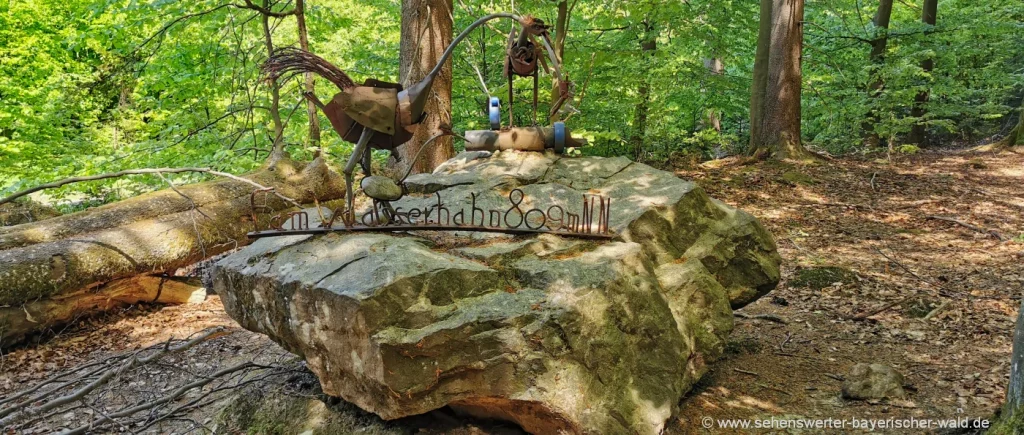 Der Wasserhahn- schöne Figur aus Altmetall am Wanderweg Teufelsbrücke Waldmünchen Cherkov