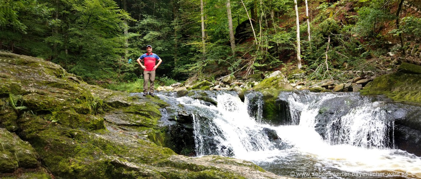 Bayerischer Wald Wandern Klamm und Wasserfall