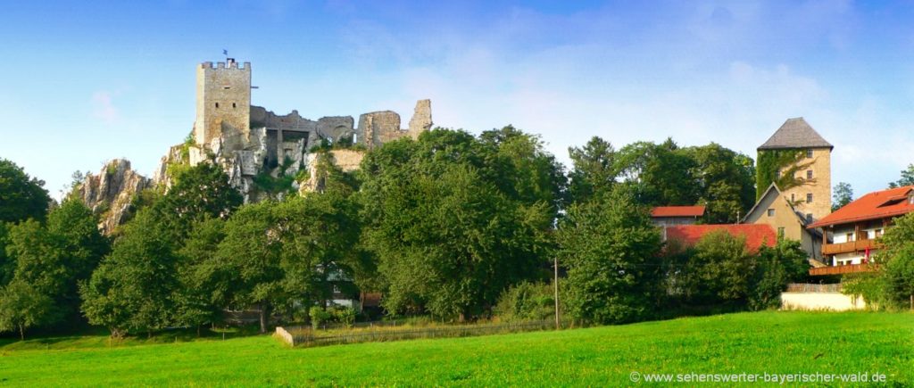 Weissenstein die Burgruine am Pfahl im Landkreis Regen