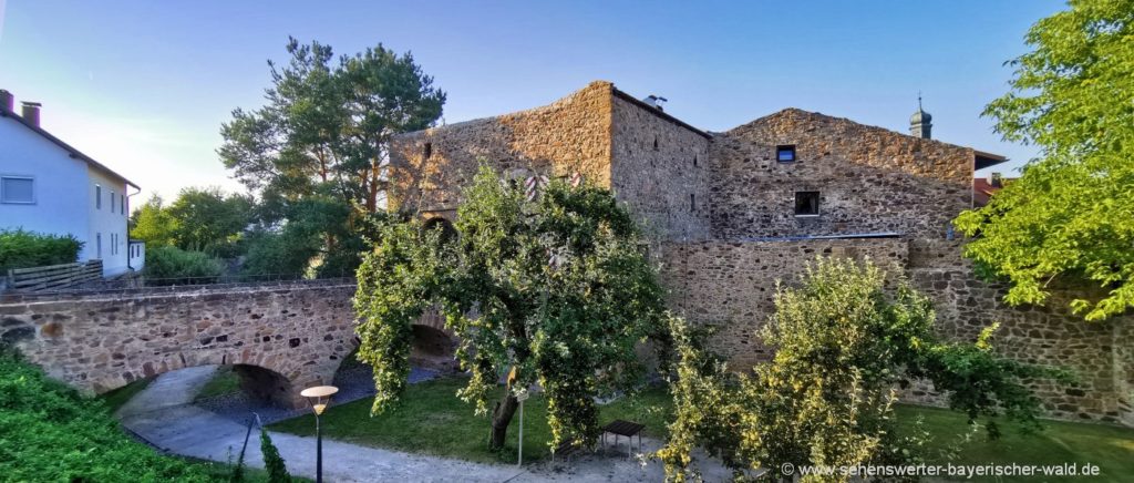 Burgruine Wetterfeld besichtigen - altes Schloss und ehemalige Wasserburg bei Roding