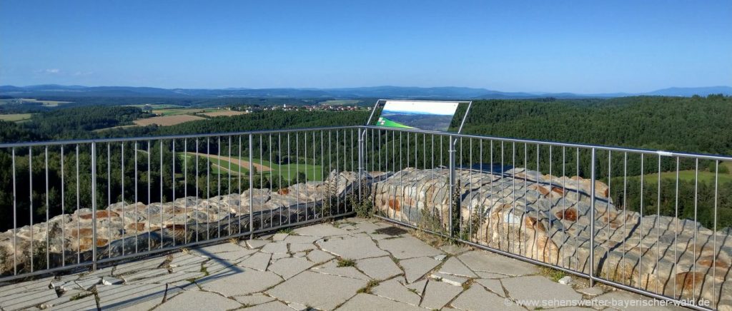 Wanderung zur Burgruine Zell Oberpfalz Aussichtspunkt Landkreis Cham