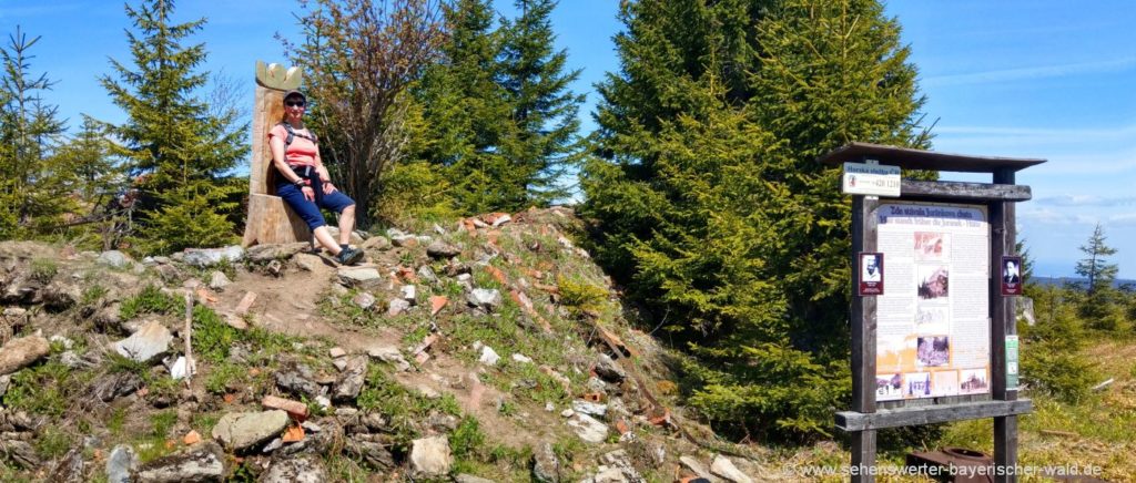 Ruine der Juranek Hütte am Kammweg Zwercheck zum Osser Kammwanderung Zwercheck Osser - Bild Juranek Hütte Ruine